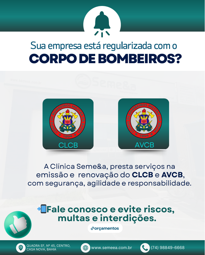CLCB e AVCB - Corpo de Bombeiros